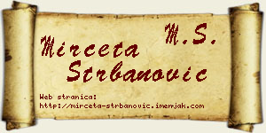 Mirčeta Štrbanović vizit kartica